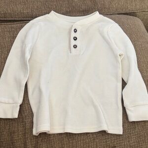 Garanimals White Long Sleeve Henley Shirt